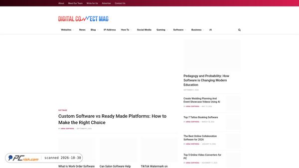 Captura de ecrã de digitalconnectmag.com