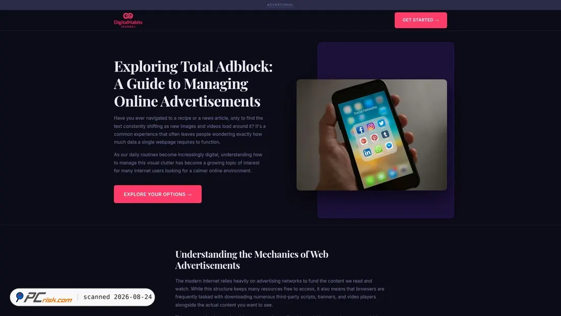 Screenshot of digitalhabitsjournal.com