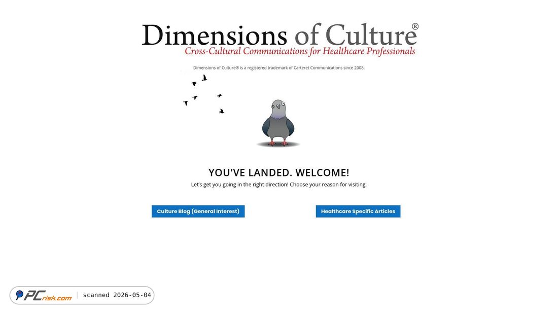 Screenshot van dimensionsofculture.com