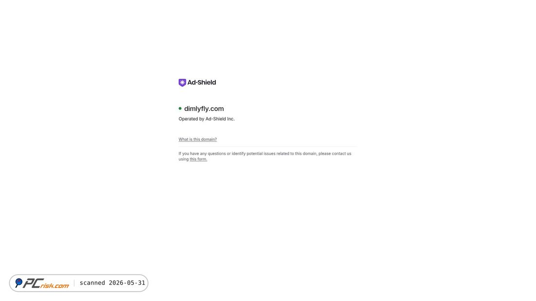 Screenshot of dimlyfly.com
