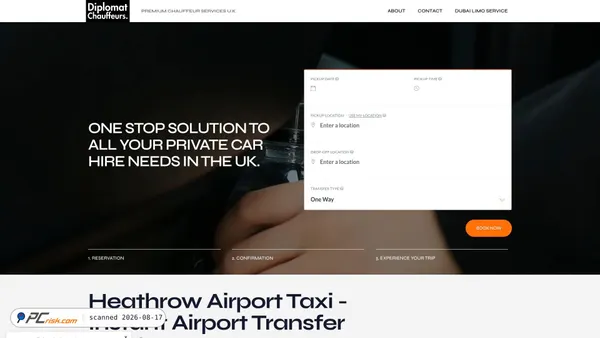 diplomatchauffeurs.co.uk screenshot