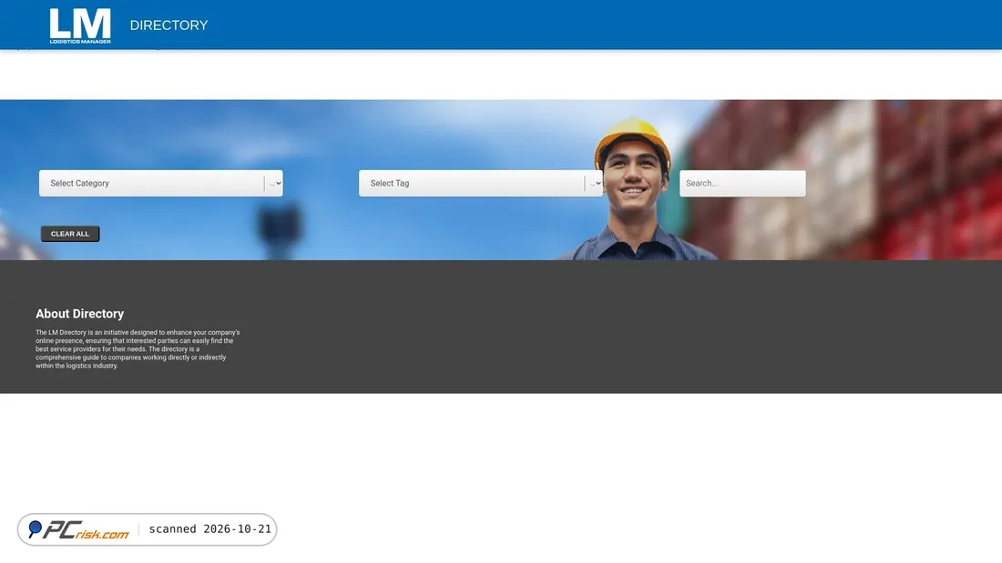 Captura de ecrã de directory.logistics-manager.com
