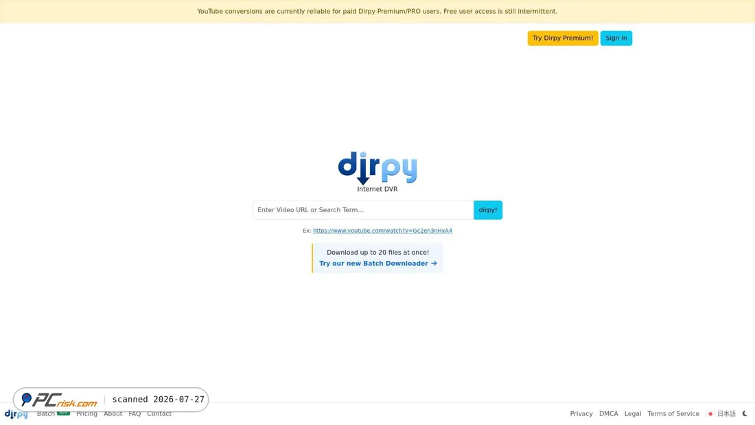 Screenshot of dirpy.com