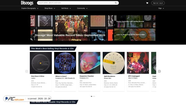 Zrzut ekranu discogs.com
