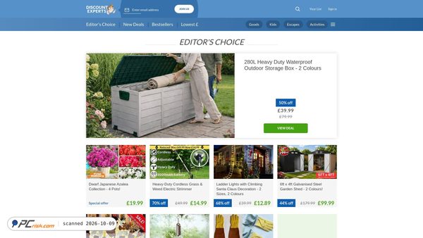 Captura de discountexperts.com