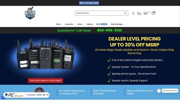 discounttwo-wayradio.com screenshot