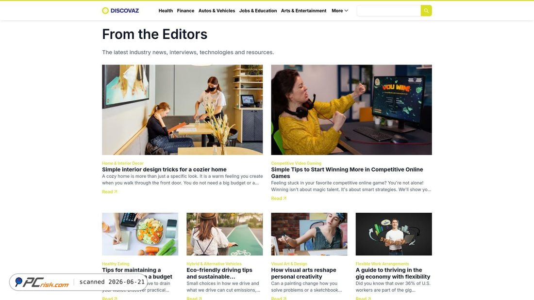 Screenshot of discovaz.com