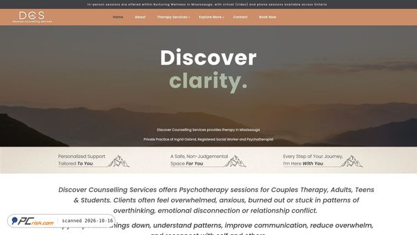 Screenshot van discovercounsellingservices.ca