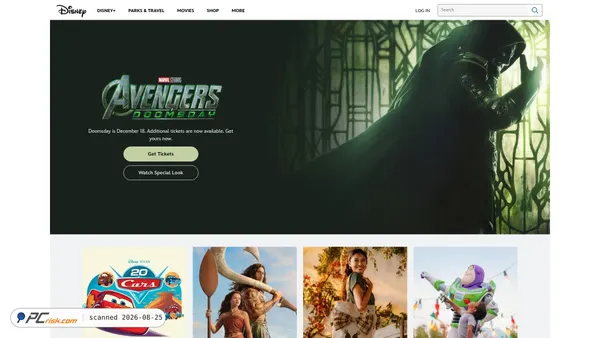 disney.go.com screenshot