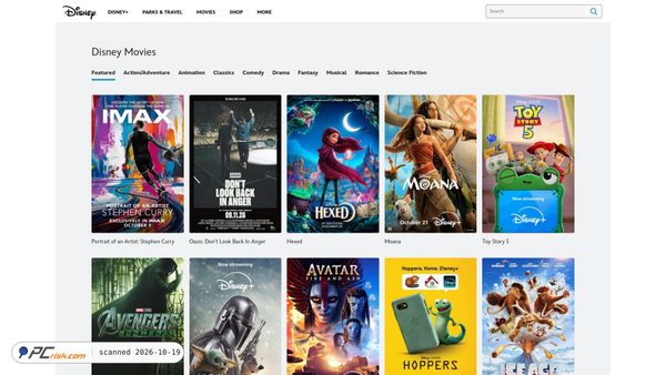 disneydvd.com Screenshot