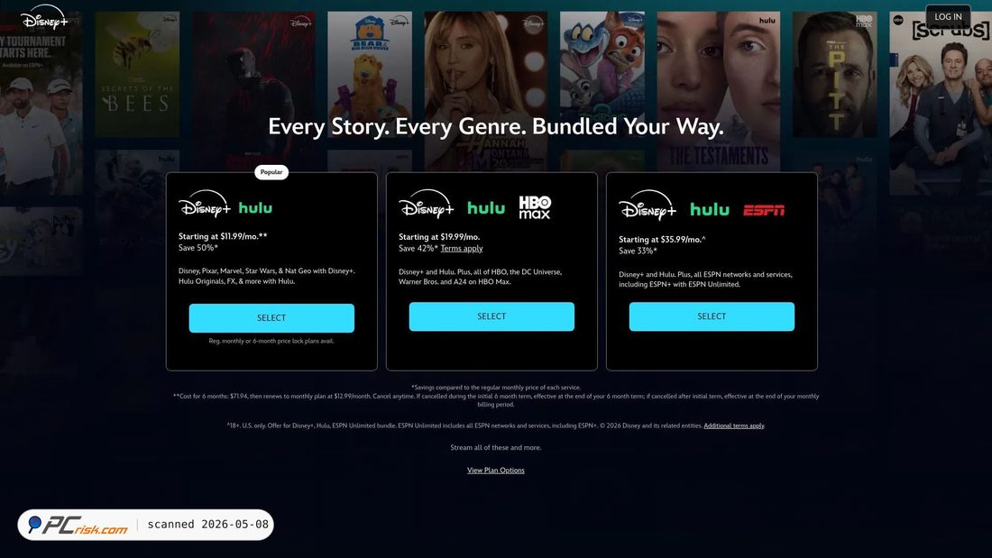 Screenshot von disneyplus.com