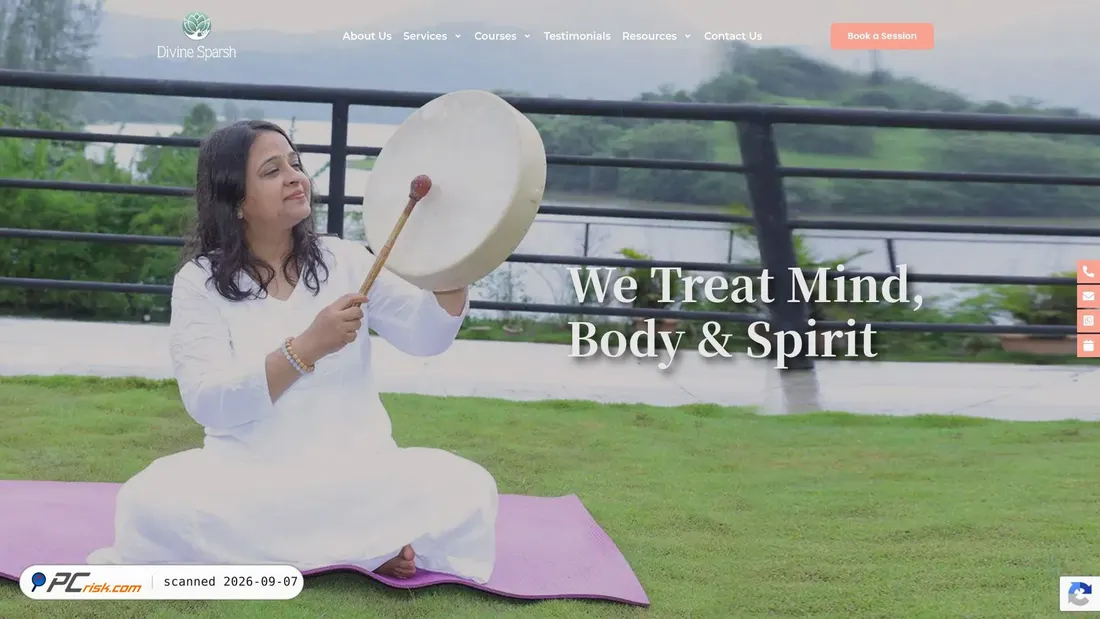 Screenshot von divinesparsh.com