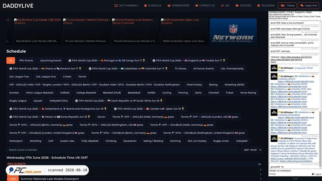 Screenshot of dlhd.pk
