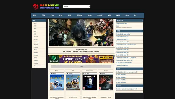 dlpsgame.com Screenshot