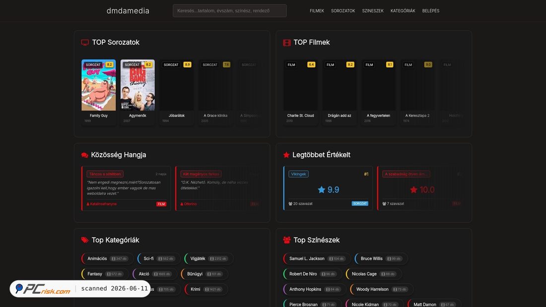 Screenshot of dmdamedia.hu
