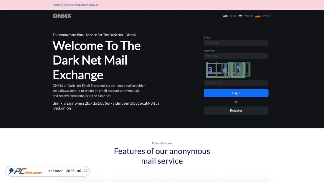 Screenshot of dnmx.cc