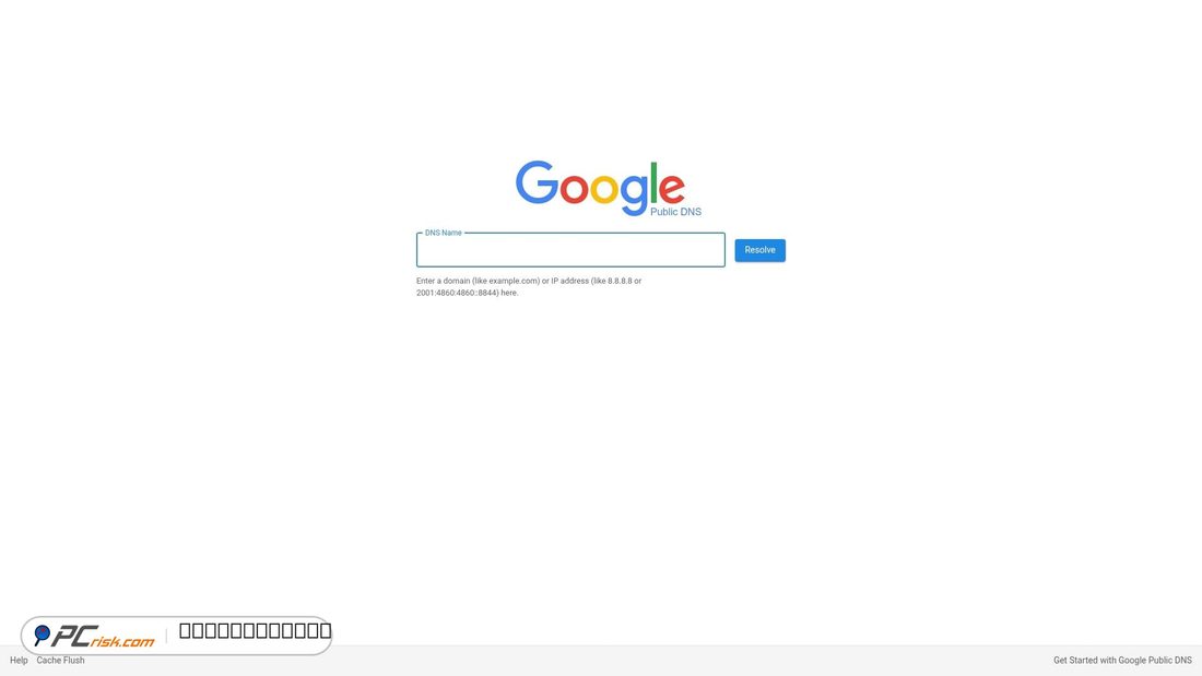 Screenshot of dns.google