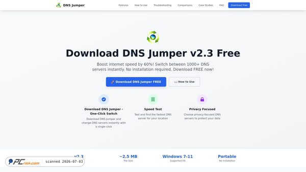 dnsjumper.io screenshot