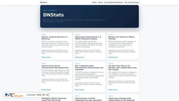 dnstats.net screenshot