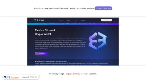doc-exodusweb3-web-access.tem3.io screenshot