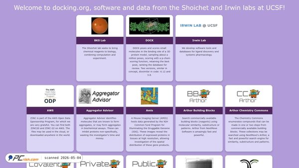 docking.org screenshot