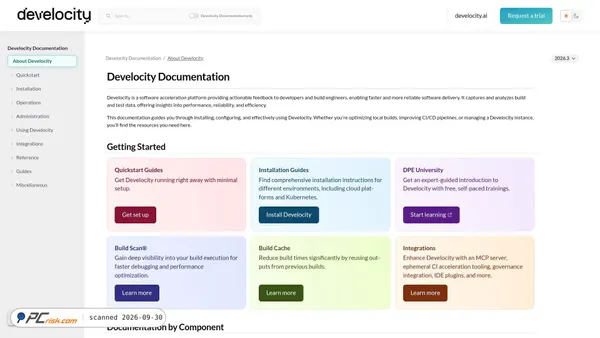 Captura de docs.develocity.ai