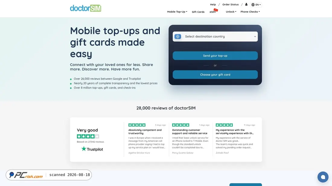 Screenshot of doctorsim.com