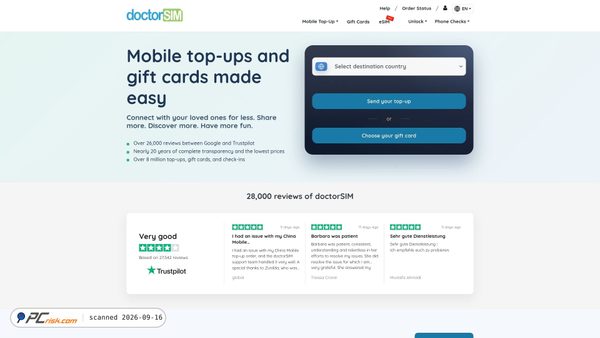 Captura de ecrã de doctorsim.com