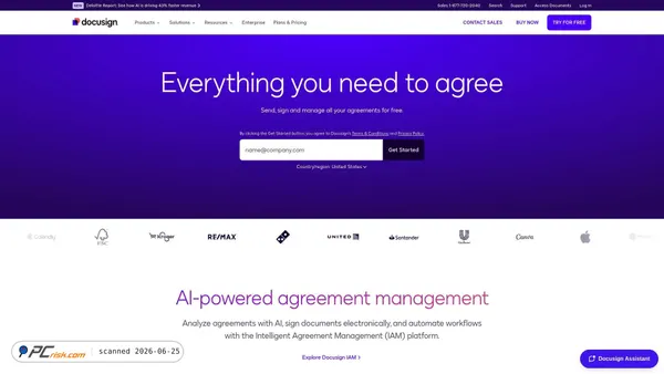 docusign.com screenshot
