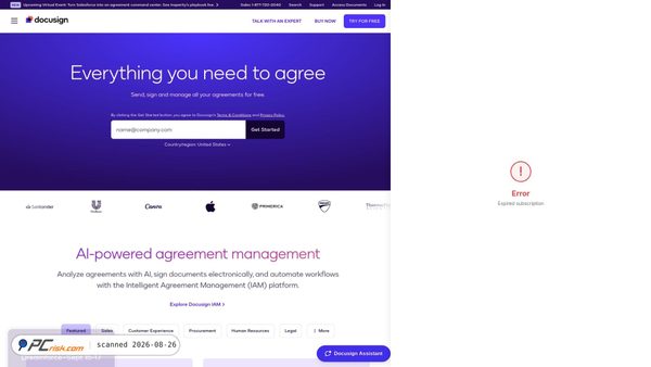 docusign.login.adrpowersystem.com screenshot