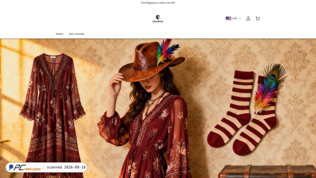 Captura de ecrã de doedom.com