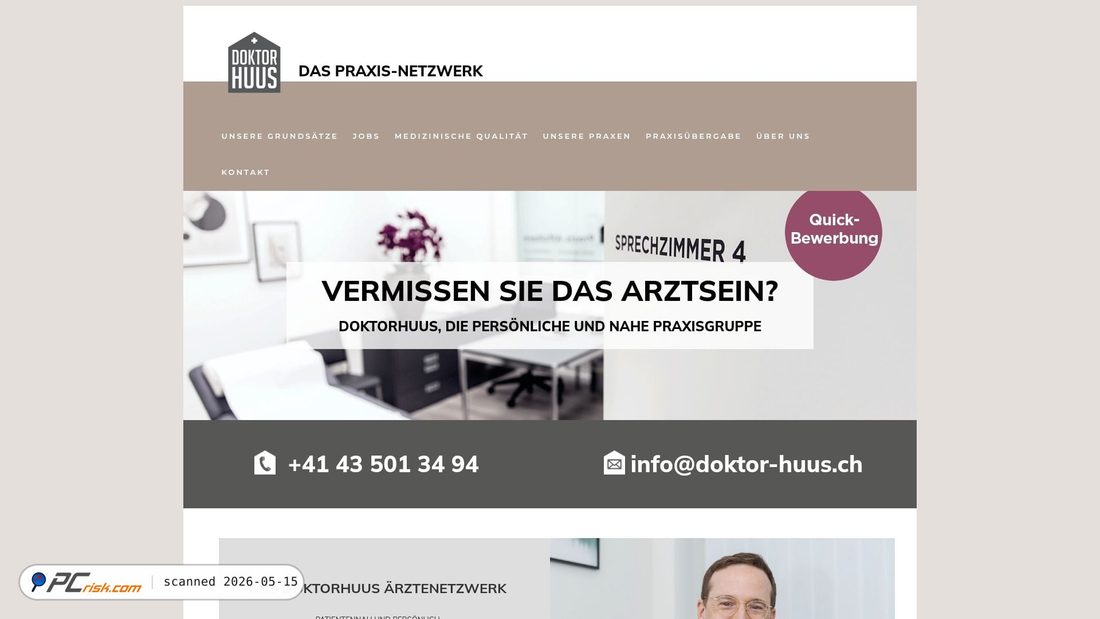 Screenshot von doktor-huus.ch