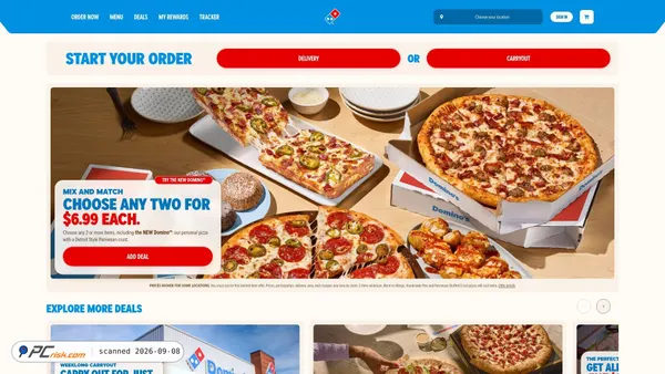 Captura de dominos.com