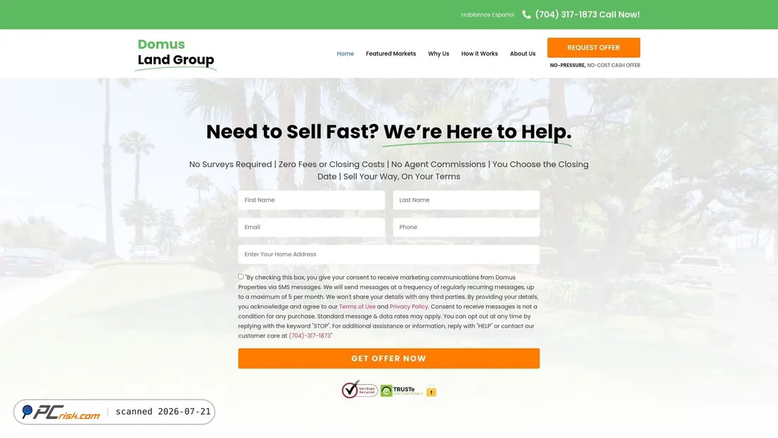 Screenshot of domuslandgroup.com