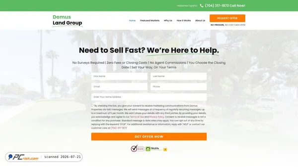 domuslandgroup.com screenshot