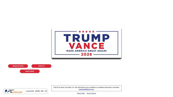Captura de donaldjtrump.com