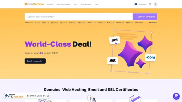dondominio.com screenshot