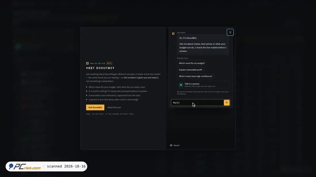 Screenshot van donutflipper.com