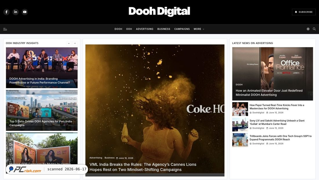 Screenshot von doohdigital.com
