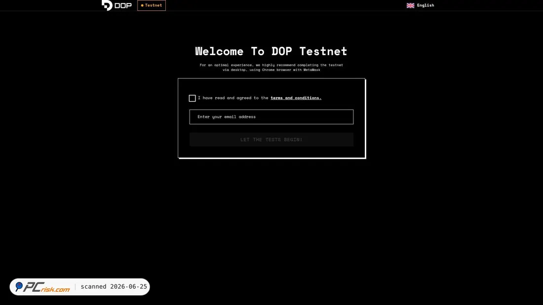 Screenshot of dop-test.network