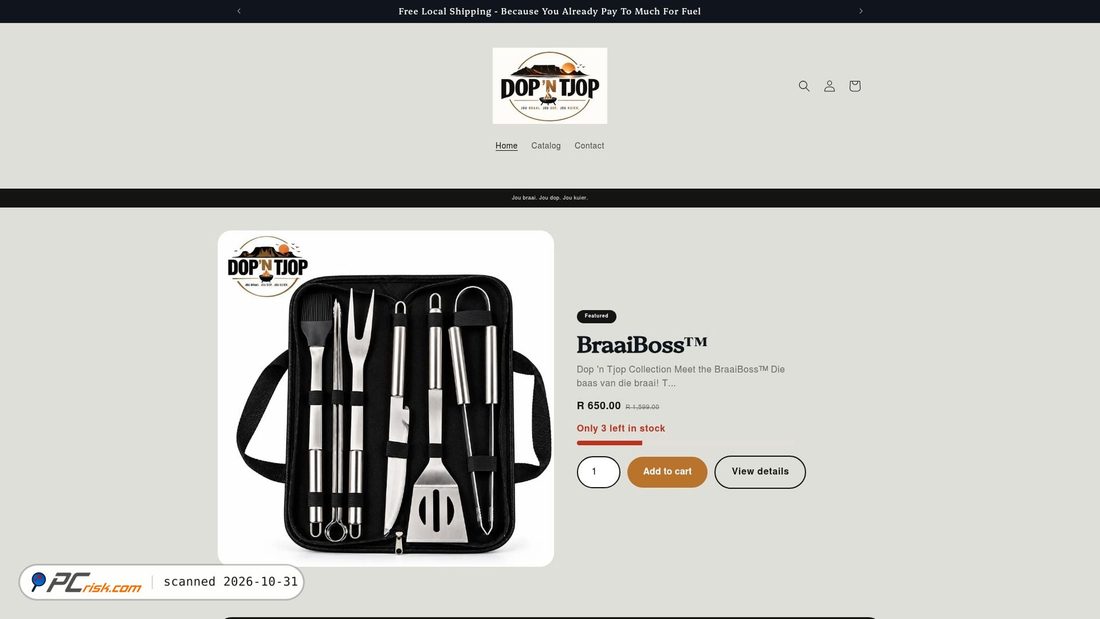 Screenshot von dopntjop.co.za