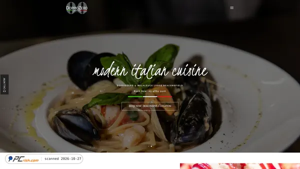 doppiozerobeaconsfield.com.au screenshot