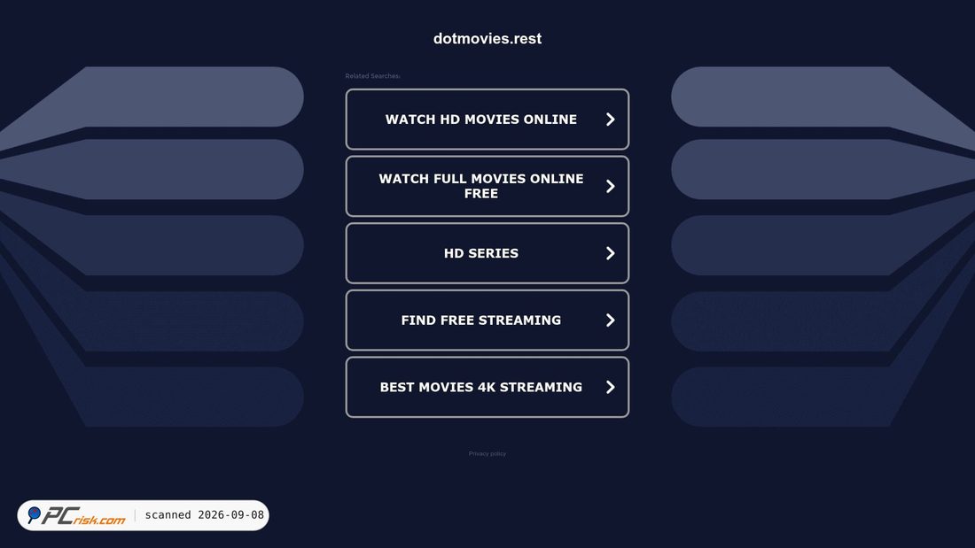 Captura de ecrã de dotmovies.rest