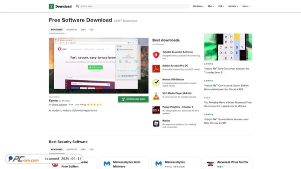 download.cnet.com screenshot