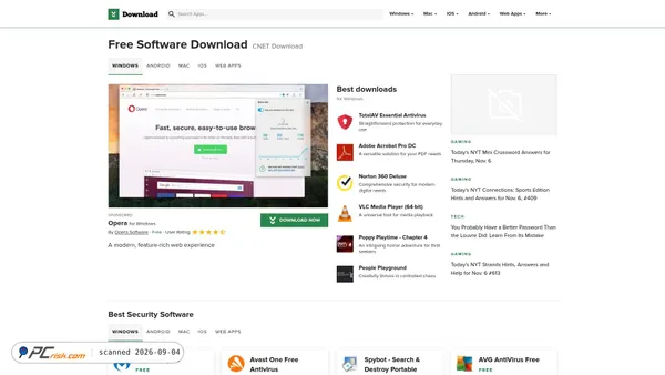 download.cnet.com screenshot