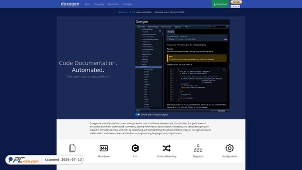 doxygen.org screenshot