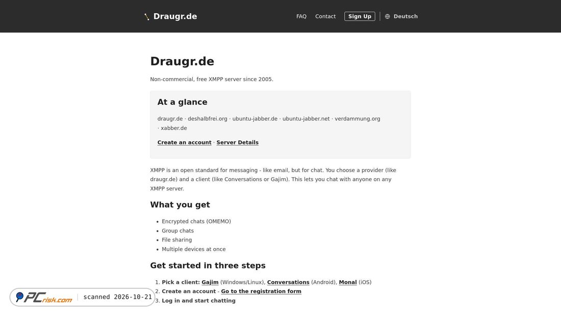 Screenshot of draugr.de
