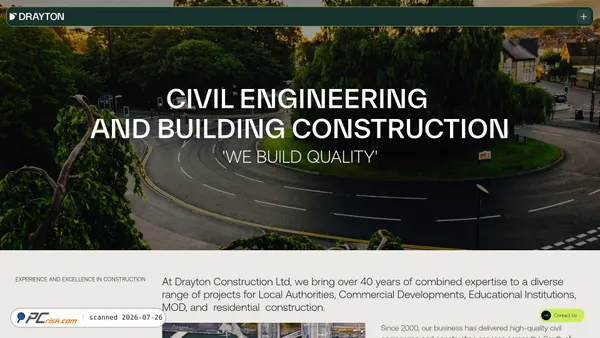 draytonconstruction.co.uk screenshot