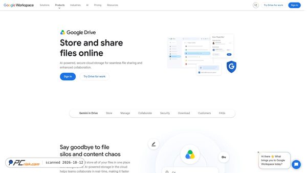 Captura de ecrã de drive.google.com