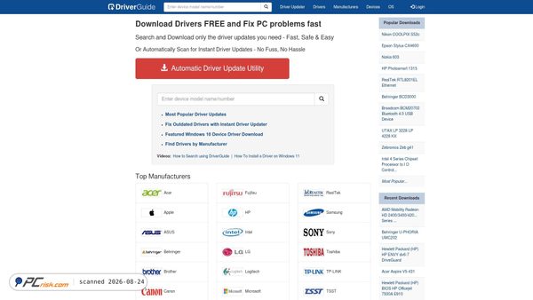 driverguide.com screenshot